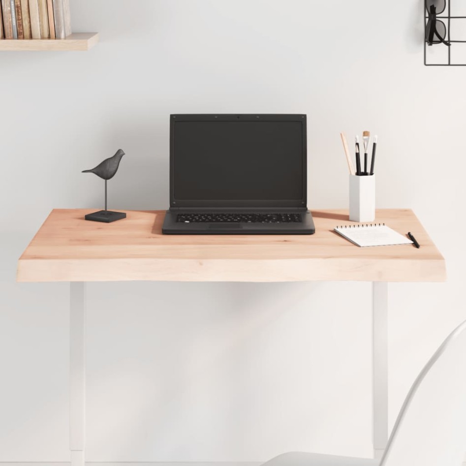 Tablero de mesa madera maciza borde natural 80x40x(2-4)