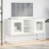 Mueble para TV de acero blanco 100,5x39x60,5