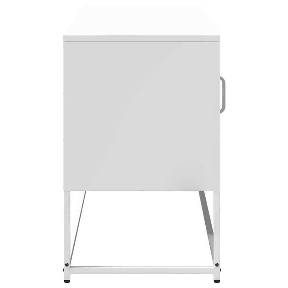 Mueble para TV de acero blanco 100,5x39x60,5