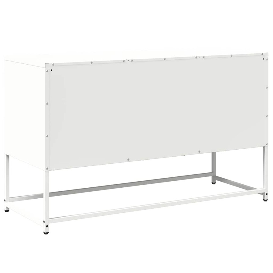 Mueble para TV de acero blanco 100,5x39x60,5
