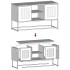 Mueble para TV de acero blanco 100,5x39x60,5
