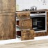 Mueble bajo de cocina porto roble ahumado madera