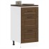 Mueble bajo de cocina porto roble marrón madera