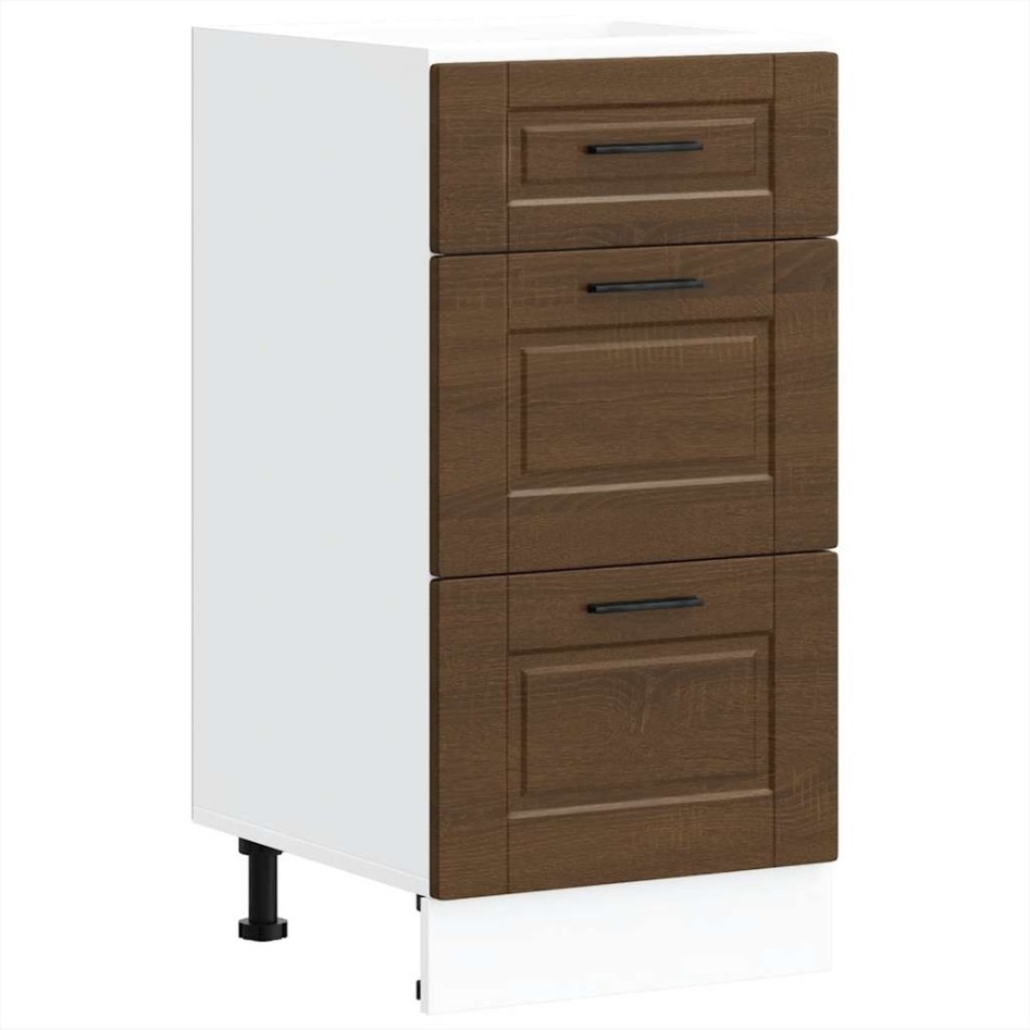 Mueble bajo de cocina porto roble marrón madera