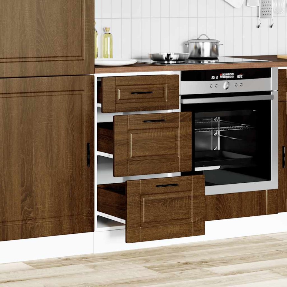 Mueble bajo de cocina porto roble marrón madera