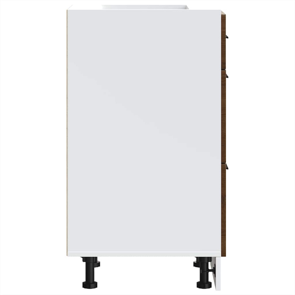 Mueble bajo de cocina porto roble marrón madera