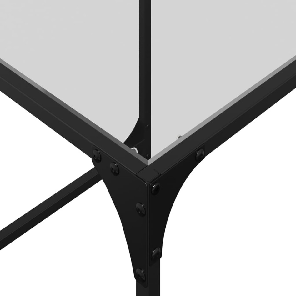 Mesas de centro apilables con tapa de vidrio 2 pzas