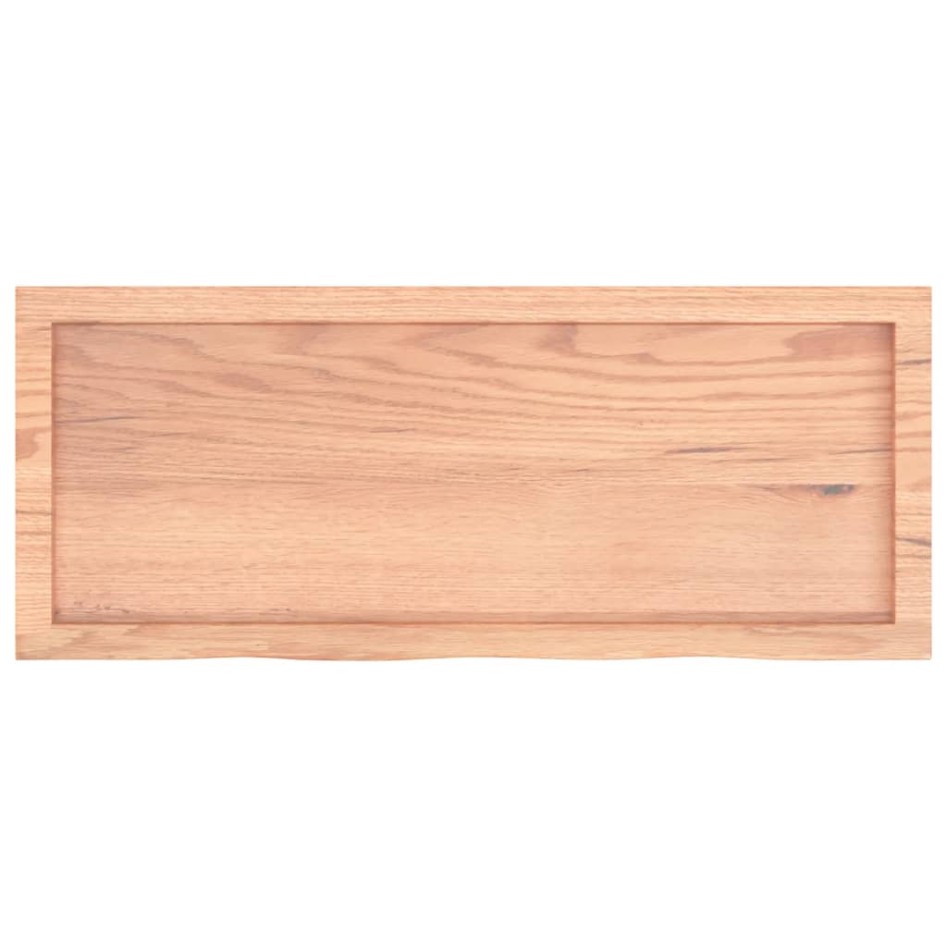 Tablero mesa madera roble tratada marrón claro 100x40x(2-6)