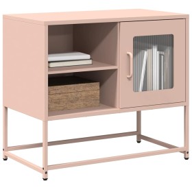Mueble para TV de acero rosa 68x39x60,5