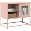 Mueble para TV de acero rosa 68x39x60,5 cm