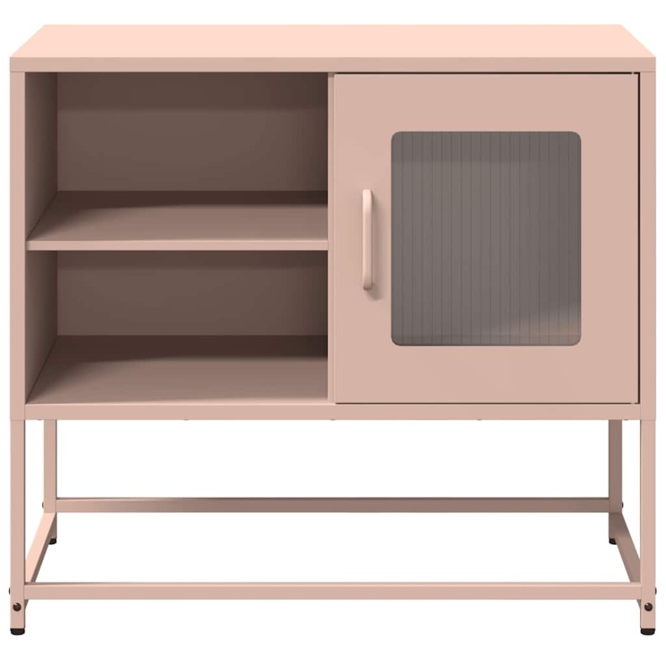 Mueble para TV de acero rosa 68x39x60,5