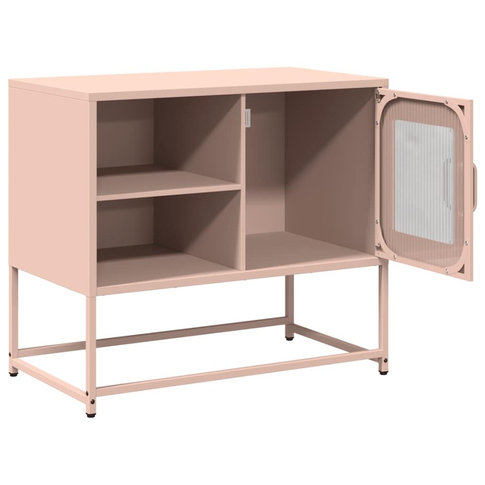 Mueble para TV de acero rosa 68x39x60,5