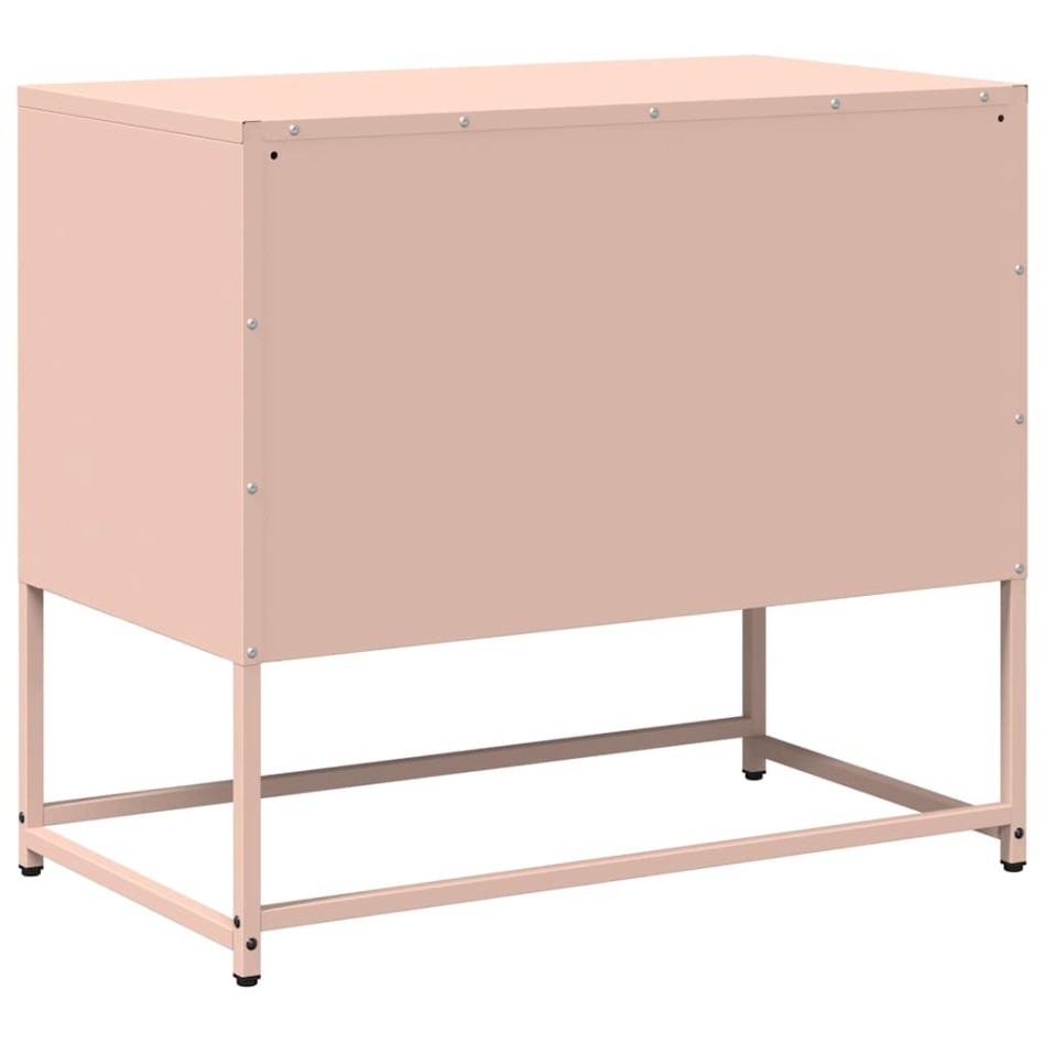 Mueble para TV de acero rosa 68x39x60,5