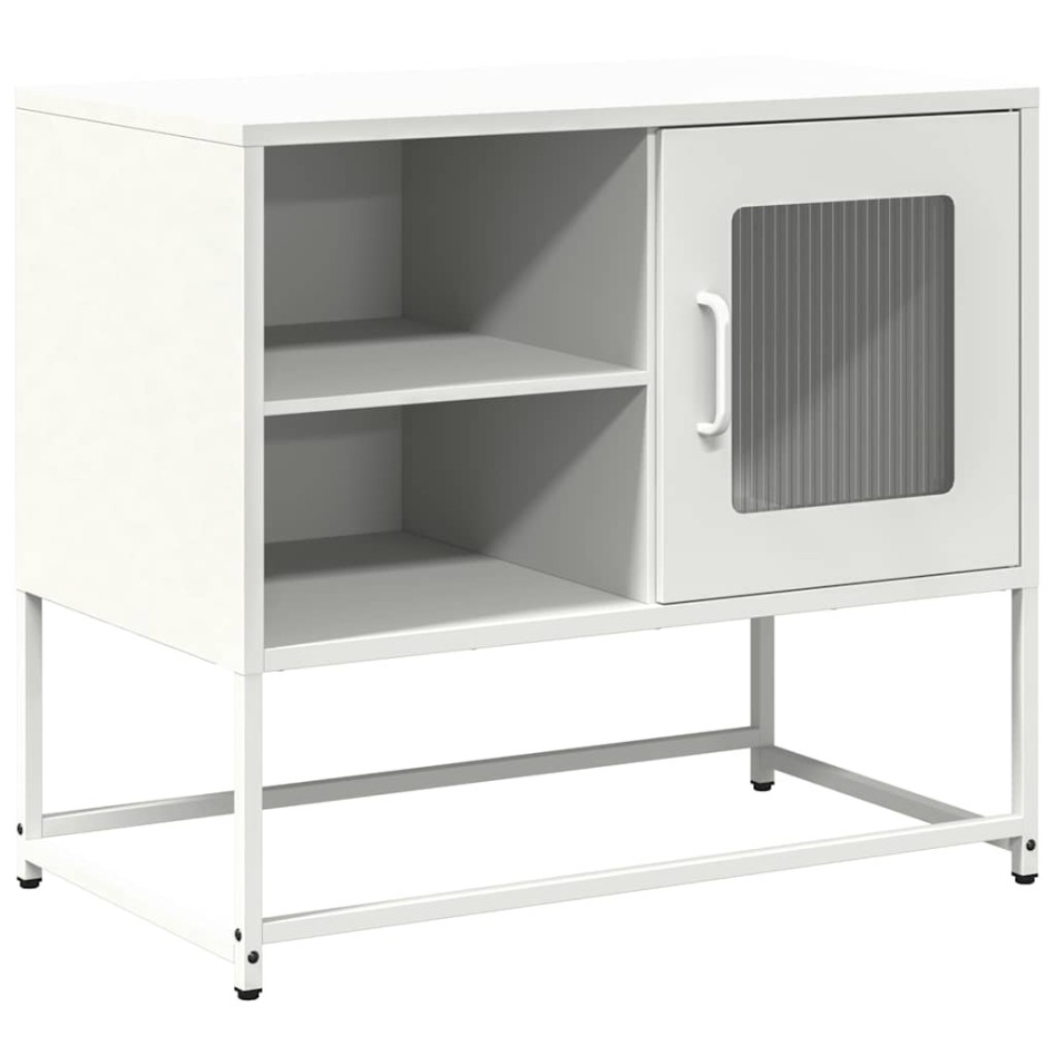 Mueble para TV de acero blanco 68x39x60,5