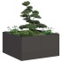 Jardinera de acero laminado en frío negro 80x80x40