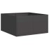 Jardinera de acero laminado en frío negro 80x80x40