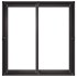 Jardinera de acero laminado en frío negro 80x80x40