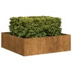 Jardinera oxidada acero corten 100x100x30 cm