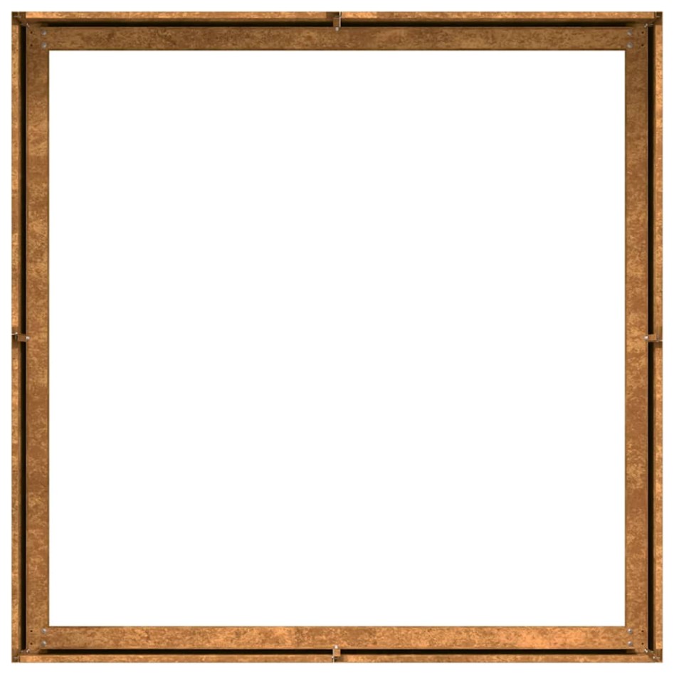 Jardinera oxidada acero corten 100x100x30