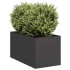 Jardinera de acero laminado en frío negro 40x80x40