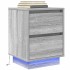 Mesilla de noche con luces LED Sonoma gris 38x34x50