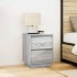 Mesilla de noche con luces LED Sonoma gris 38x34x50