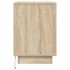 Mesilla de noche con luces LED roble Sonoma 38x34x50