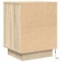 Mesilla de noche con luces LED roble Sonoma 38x34x50