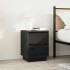 Mesilla de noche con luces LED negra 38x34x50
