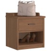 Banco de recibidor SANDNES madera maciza de pino 45x40x50 cm