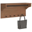 Perchero de pared SANDNES madera maciza de pino 87x30x42 cm