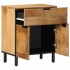 Mesita de noche madera maciza de mango 50x33x60 cm