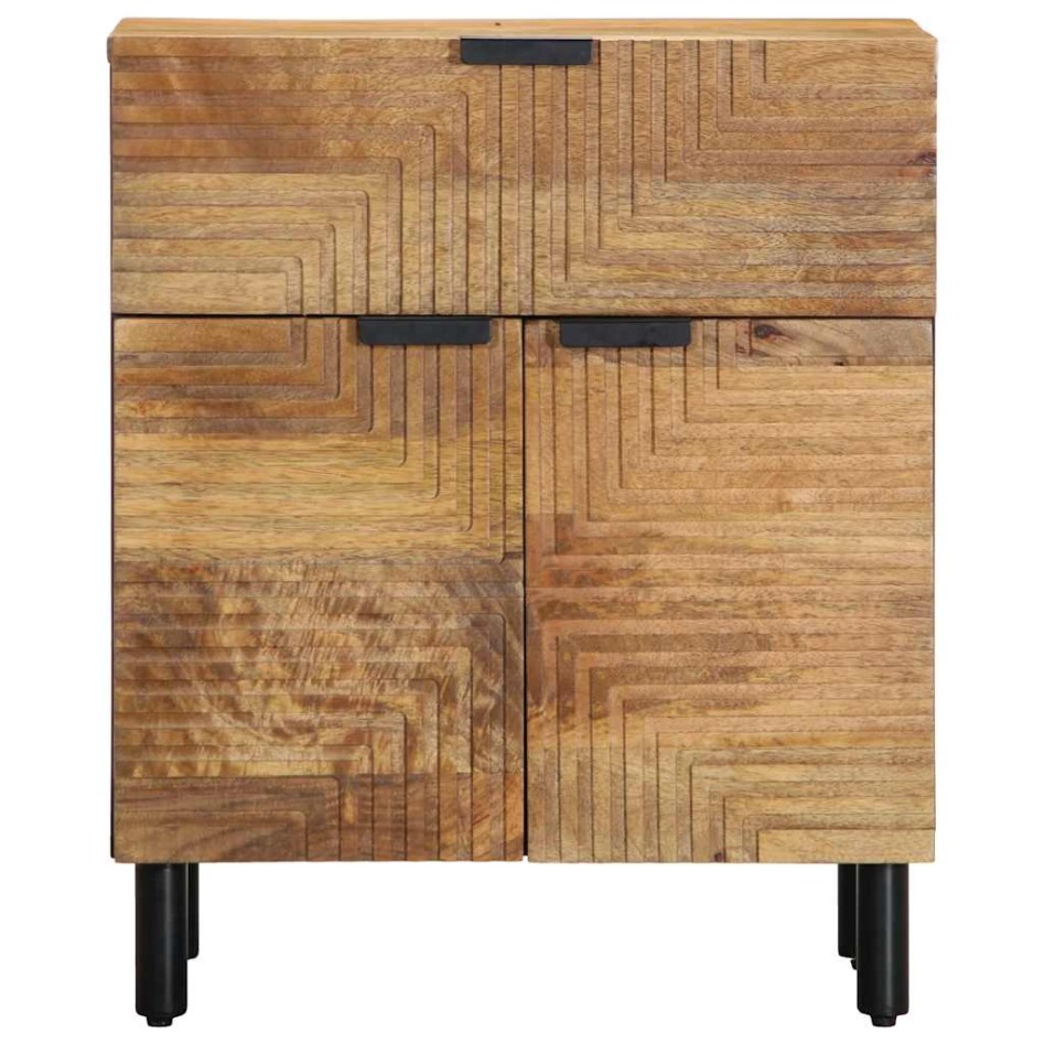 Mesita de noche madera maciza de mango 50x33x60 cm