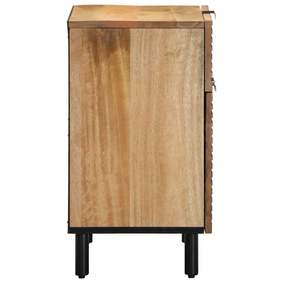 Mesita de noche madera maciza de mango 50x33x60 cm