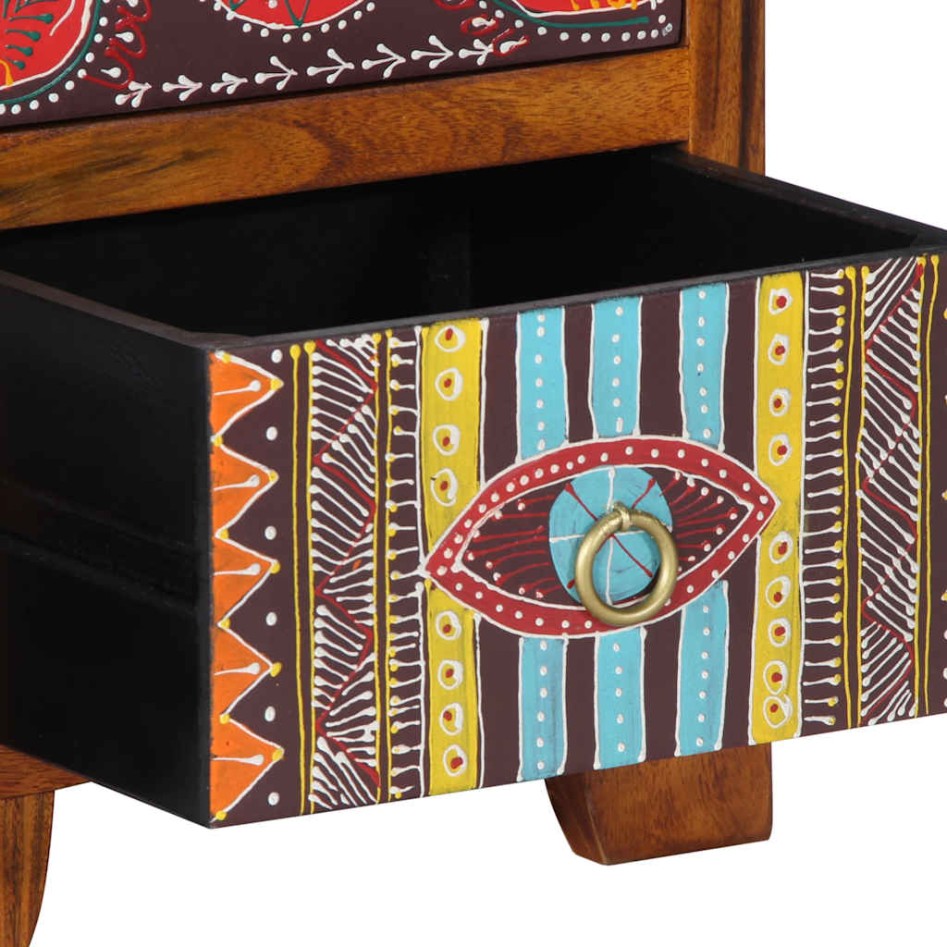 Mesita de noche 35x35x45 cm madera maciza de