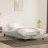 Estructura de cama sin colchón terciopelo gris claro 90x210