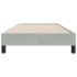 Estructura de cama sin colchón terciopelo gris claro 90x210