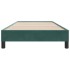 Estructura de cama sin colchón terciopelo verde oscuro