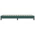 Estructura de cama sin colchón terciopelo verde oscuro
