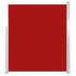 Toldo lateral retráctil de jardín rojo 160x300