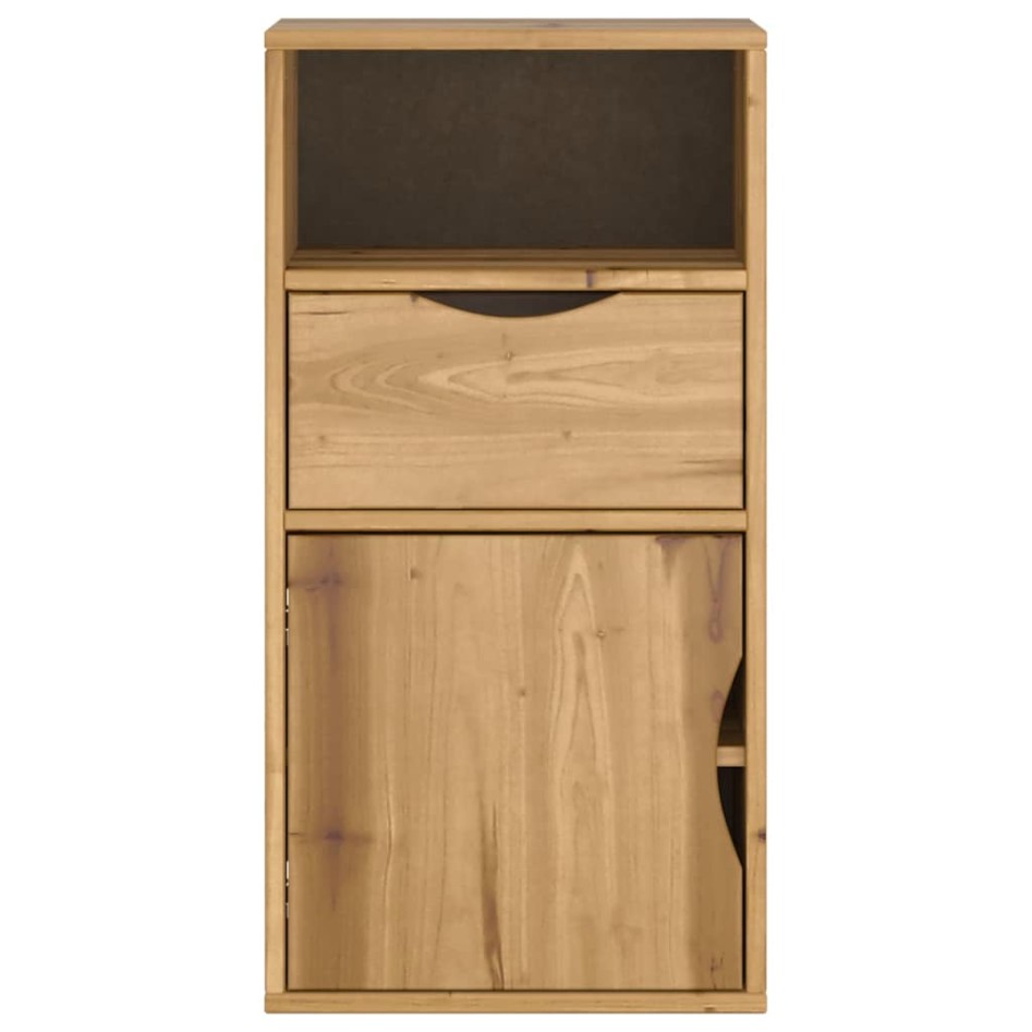 Mueble auxiliar con cajón ODDA 40x24x79 cm madera maciza