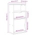 Mueble auxiliar con cajón ODDA 40x24x79 cm madera maciza