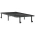 Estructura de cama sin colchón plegable negro acero 90x190