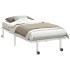 Estructura de cama sin colchón plegable blanco acero 90x200
