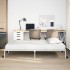 Estructura de cama sin colchón plegable blanco acero 90x200