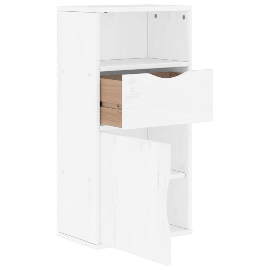 Mueble auxiliar con cajón ODDA blanco 40x24x79 cm madera