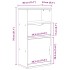 Mueble auxiliar con cajón ODDA blanco 40x24x79 cm madera
