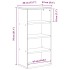 Mueble auxiliar ODDA blanco 40x24x79 cm madera maciza de