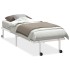 Estructura de cama sin colchón plegable blanco acero 80x200
