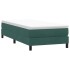Cama box spring sin colchón verde oscuro terciopelo 90x220